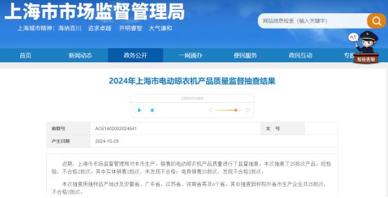 博鱼(中国)官方网站电动晾衣架近三年抽检大数据：及格率70%(图1)
